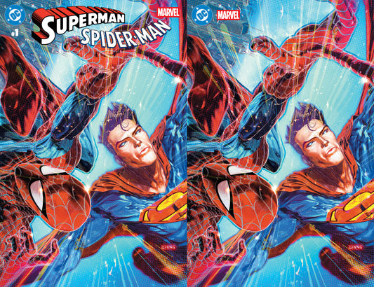 comic book superman spider-man #1 Trade Dress & Virgin Set