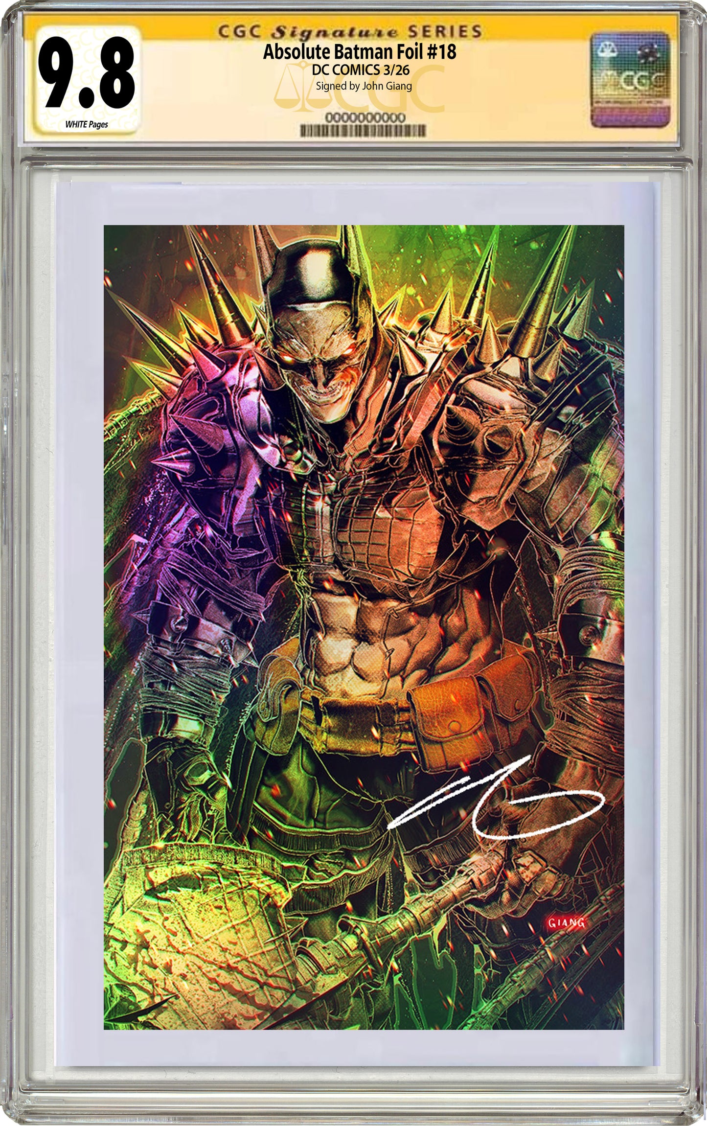 Add-On CGC Signature Series 9.6+ **Does not include Book, Sig, or Remark**