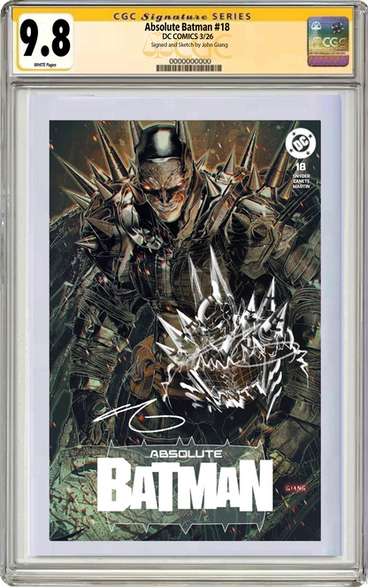 Add-On CGC Signature Series 9.6+ **Does not include Book, Sig, or Remark**