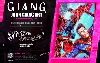 SUPERMAN SPIDER-MAN #1 John Giang Art Exclusive Variant