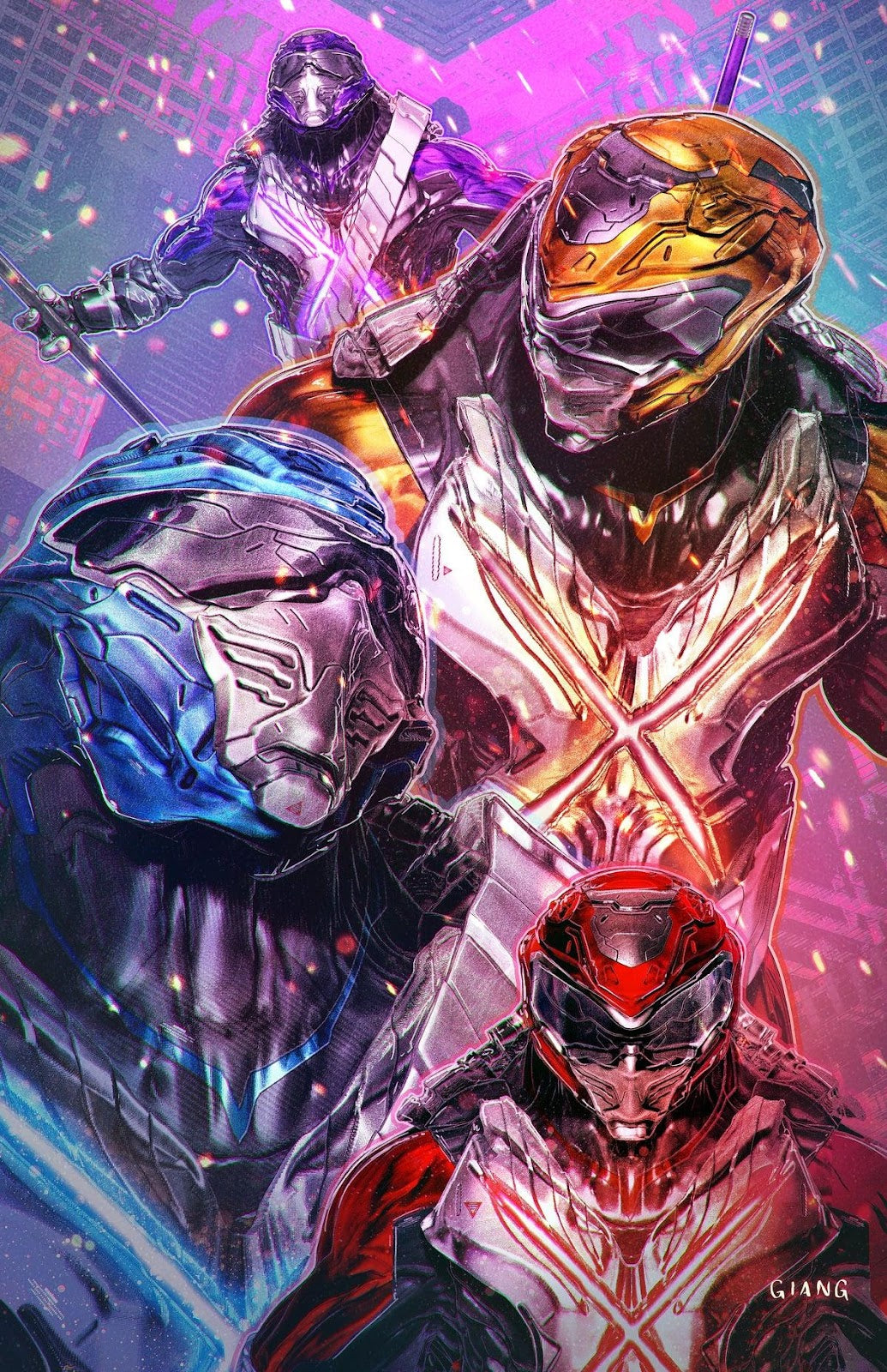 Mighty Morphin Power Rangers / Teenage Mutant Ninja Turtles II #5 Virgin Variant